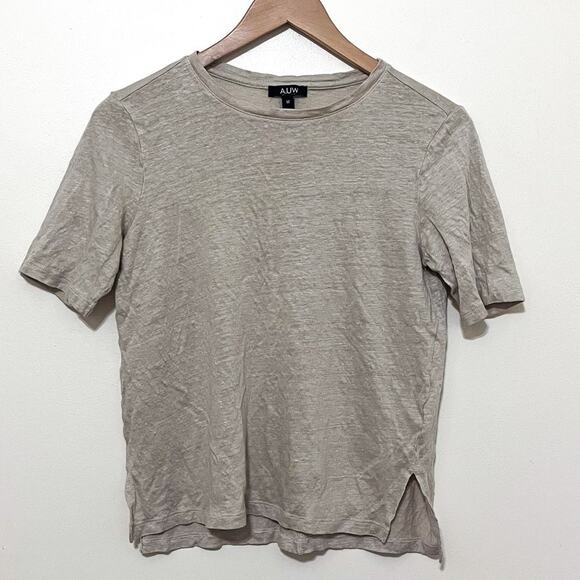 AUW Tops - AUW Linen Womens T-Shirt Size M Capsule Coastal Stretchy Minimalist Comfort